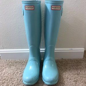Hunter - Women’s, Blue Rain Boots